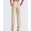 imageG4Free ShiftReady Womens Ankle Dress Yoga Pants with Pockets Stretchy Business Casual Slacks Work Trousers Travel PantKhaki