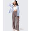 imageG4Free ShiftReady Womens Wide Leg Dress Yoga Pants with Pockets Two Front Pleated Casual Slack High Waist Work TrousersTaupe