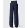 imageG4Free ShiftReady Womens Yoga Dress Pants with Pockets Wide Leg Business Casual Slacks High Waist Lounge TrousersDark Navy