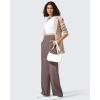 imageG4Free ShiftReady Womens Yoga Dress Pants with Pockets Wide Leg Business Casual Slacks High Waist Lounge TrousersTaupe