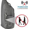 imageG4Free Sling Bag RFID Blocking Sling Backpack Crossbody Chest Bag Daypack for Hiking TravelBlackDimgray