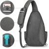 imageG4Free Sling Bag RFID Blocking Sling Backpack Crossbody Chest Bag Daypack for Hiking TravelBlackDimgray