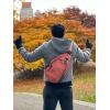 imageG4Free Sling Bag RFID Blocking Sling Backpack Crossbody Chest Bag Daypack for Hiking TravelBlackLight Orange