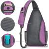 imageG4Free Sling Bag RFID Blocking Sling Backpack Crossbody Chest Bag Daypack for Hiking TravelBlackLight Purple