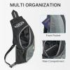 imageG4Free Sling Bag for Men Women Small Crossbody Backpack Lightweight Chest Shoulder Bags for Travel Outdoor and Sports BlackBlack  Grey