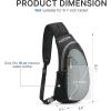 imageG4Free Sling Bag for Men Women Small Crossbody Backpack Lightweight Chest Shoulder Bags for Travel Outdoor and Sports BlackBlack  Grey