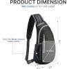 imageG4Free Sling Bag for Men Women Small Crossbody Backpack Lightweight Chest Shoulder Bags for Travel Outdoor and Sports BlackBlack