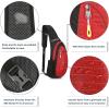 imageG4Free Sling Bag for Men Women Small Crossbody Backpack Lightweight Chest Shoulder Bags for Travel Outdoor and Sports BlackBlackred