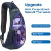 imageG4Free Sling Bag for Men Women Small Crossbody Backpack Lightweight Chest Shoulder Bags for Travel Outdoor and Sports BlackBlue