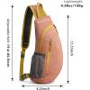 imageG4Free Sling Bag for Men Women Small Crossbody Backpack Lightweight Chest Shoulder Bags for Travel Outdoor and Sports BlackBright Orange