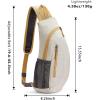 imageG4Free Sling Bag for Men Women Small Crossbody Backpack Lightweight Chest Shoulder Bags for Travel Outdoor and Sports BlackEcru