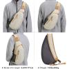 imageG4Free Sling Bag for Men Women Small Crossbody Backpack Lightweight Chest Shoulder Bags for Travel Outdoor and Sports BlackEcru