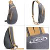 imageG4Free Sling Bag for Men Women Small Crossbody Backpack Lightweight Chest Shoulder Bags for Travel Outdoor and Sports BlackGrey Yellow