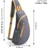 imageG4Free Sling Bag for Men Women Small Crossbody Backpack Lightweight Chest Shoulder Bags for Travel Outdoor and Sports BlackGrey Yellow