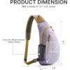 imageG4Free Sling Bag for Men Women Small Crossbody Backpack Lightweight Chest Shoulder Bags for Travel Outdoor and Sports BlackLight Purple