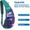 imageG4Free Sling Bag for Men Women Small Crossbody Backpack Lightweight Chest Shoulder Bags for Travel Outdoor and Sports BlackMint Green