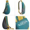 imageG4Free Sling Bag for Men Women Small Crossbody Backpack Lightweight Chest Shoulder Bags for Travel Outdoor and Sports BlackPeacock Blue