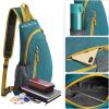 imageG4Free Sling Bag for Men Women Small Crossbody Backpack Lightweight Chest Shoulder Bags for Travel Outdoor and Sports BlackPeacock Blue