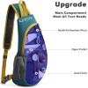 imageG4Free Sling Bag for Men Women Small Crossbody Backpack Lightweight Chest Shoulder Bags for Travel Outdoor and Sports BlackPeacock Blue