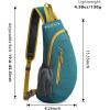 imageG4Free Sling Bag for Men Women Small Crossbody Backpack Lightweight Chest Shoulder Bags for Travel Outdoor and Sports BlackPeacock Blue