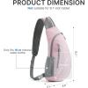 imageG4Free Sling Bag for Men Women Small Crossbody Backpack Lightweight Chest Shoulder Bags for Travel Outdoor and Sports BlackPink