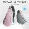 imageG4Free Sling Bag for Men Women Small Crossbody Backpack Lightweight Chest Shoulder Bags for Travel Outdoor and Sports BlackPink