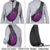 imageG4Free Sling Bag for Men Women Small Crossbody Backpack Lightweight Chest Shoulder Bags for Travel Outdoor and Sports BlackPurple