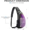 imageG4Free Sling Bag for Men Women Small Crossbody Backpack Lightweight Chest Shoulder Bags for Travel Outdoor and Sports BlackPurple