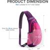 imageG4Free Sling Bag for Men Women Small Crossbody Backpack Lightweight Chest Shoulder Bags for Travel Outdoor and Sports BlackRose
