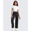 imageG4Free Smoofit Modal Soft 24quot26quot28quot Wide Leg Ankle Sweatpants for Women Elastic Waist 78 Length Golf Casual PantsBlack