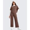 imageG4Free Smoofit Modal Soft 24quot26quot28quot Wide Leg Ankle Sweatpants for Women Elastic Waist 78 Length Golf Casual PantsCoffee Brown