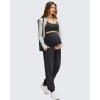 imageG4Free Smoofit Modal Soft Maternity Joggers with Pockets Over The Belly Pregnancy Casual SweatpantsBlack