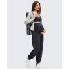 imageG4Free Smoofit Modal Soft Maternity Joggers with Pockets Over The Belly Pregnancy Casual SweatpantsBlack