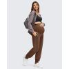 imageG4Free Smoofit Modal Soft Maternity Joggers with Pockets Over The Belly Pregnancy Casual SweatpantsDark Coffee
