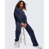 imageG4Free Smoofit Modal Soft Straight Leg Sweatpants for Women Elastic High Waist Casual Lounge Dress Pants with PocketsDark Navy