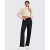 imageG4Free Smoofit Modal Soft Wide Leg Sweatpants Yoga Pants with Pockets Drawcord Casual Lounge Pants PetiteRegularTallBlack