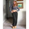imageG4Free Smoofit Modal Soft Wide Leg Sweatpants Yoga Pants with Pockets Drawcord Casual Lounge Pants PetiteRegularTallBlack