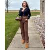 imageG4Free Smoofit Modal Soft Wide Leg Sweatpants Yoga Pants with Pockets Drawcord Casual Lounge Pants PetiteRegularTallDark Coffee