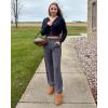 imageG4Free Smoofit Modal Soft Wide Leg Sweatpants Yoga Pants with Pockets Drawcord Casual Lounge Pants PetiteRegularTallDark Grey