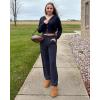 imageG4Free Smoofit Modal Soft Wide Leg Sweatpants Yoga Pants with Pockets Drawcord Casual Lounge Pants PetiteRegularTallDark Navy