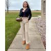 imageG4Free Smoofit Modal Soft Wide Leg Sweatpants Yoga Pants with Pockets Drawcord Casual Lounge Pants PetiteRegularTallLight Khaki