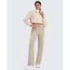 imageG4Free Smoofit Modal Soft Wide Leg Sweatpants Yoga Pants with Pockets Drawcord Casual Lounge Pants PetiteRegularTallLight Khaki