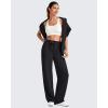 imageG4Free Smoofit Modal Soft Wide Leg Sweatpants for Women High Waist Drawstring Casual Lounge Pants with PocketsBlack