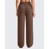 imageG4Free Smoofit Modal Soft Wide Leg Sweatpants for Women High Waist Drawstring Casual Lounge Pants with PocketsDark Coffee