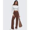 imageG4Free Smoofit Modal Soft Wide Leg Sweatpants for Women High Waisted Casual Lounge Travel Pants with PocketsDark Coffee