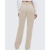imageG4Free Smoofit Modal Soft Wide Leg Sweatpants for Women High Waisted Casual Lounge Travel Pants with PocketsLight Khaki