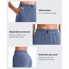imageG4Free Smoofit Modal Soft Women Wide Leg Capri Sweatpants Adjustable Shockcord High Waist Casual Cropped Pants with PocketsDenim Blue