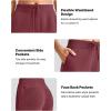imageG4Free Smoofit Modal Soft Women Wide Leg Sweatpants Drawstring Casual Lounge Dress Pants with Pockets PetiteRegularTallDark Burgundy