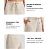 imageG4Free Smoofit Modal Soft Women Wide Leg Sweatpants Drawstring Casual Lounge Dress Pants with Pockets PetiteRegularTallLight Khaki