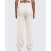 imageG4Free Smoofit Modal Soft Women Wide Leg Sweatpants High Waisted Side Slit Casual Pants with Pockets PetiteRegularTallIvory